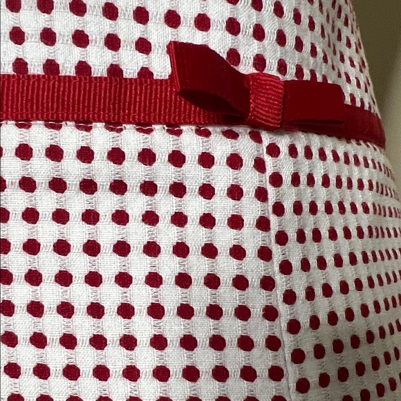 Chic Red and White Polka Dot A-Line Skirt - Picture 7 of 12